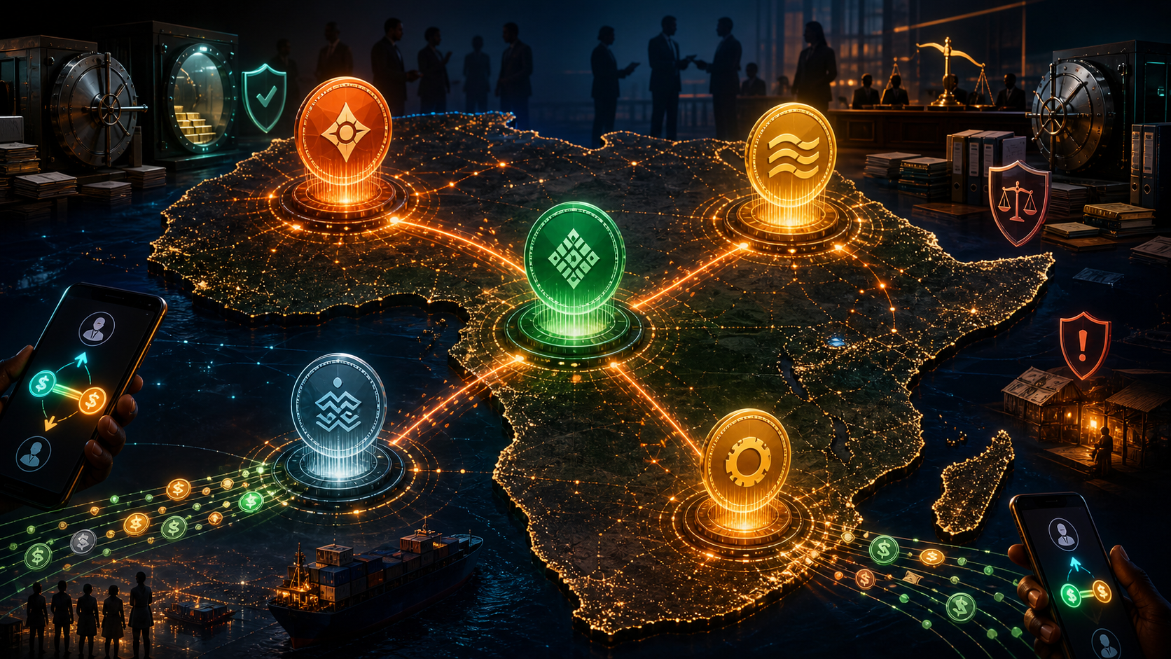 Cinq hubs africains reliés par des stablecoins locaux et des rails de paiement numériques