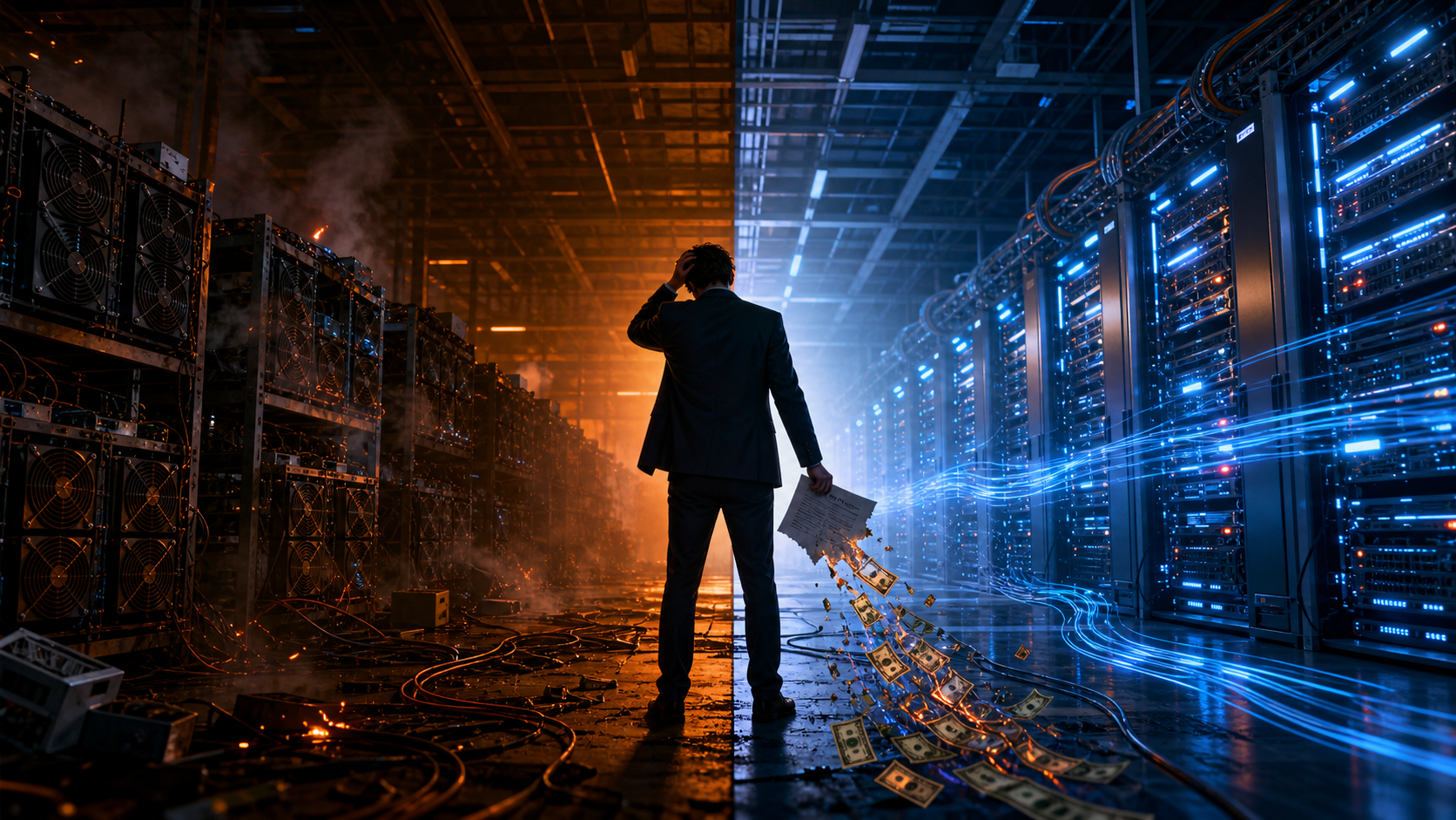 Centre de minage Bitcoin transforme en infrastructure IA par Core Scientific