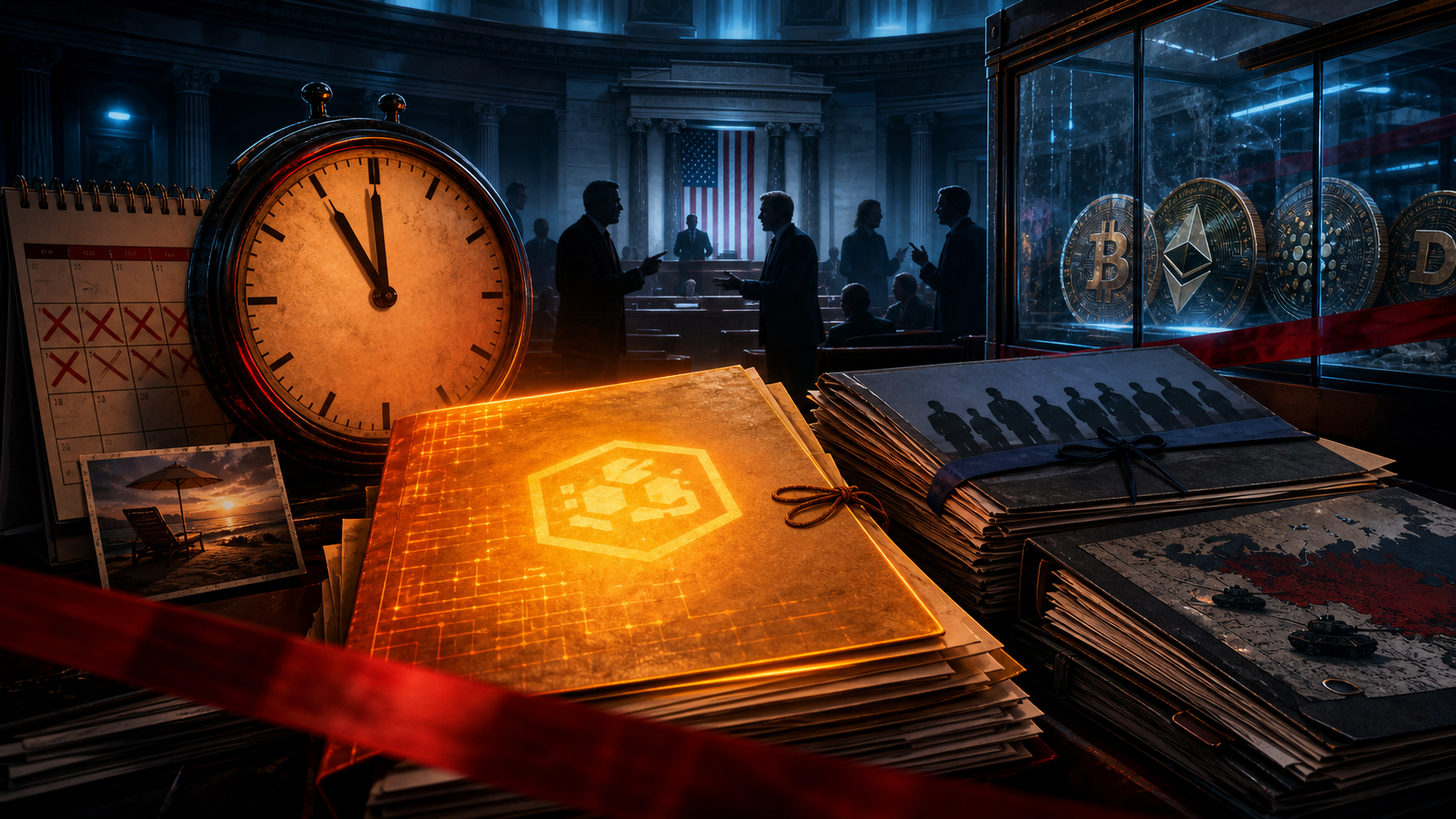 Dossier crypto du CLARITY Act repoussé au Sénat américain avec horloge et actifs numériques