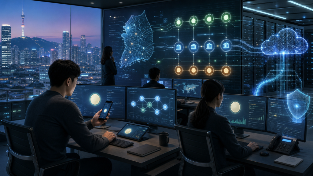 Stablecoins : Samsung prépare une infrastructure de paiement avec Dunamu Infrastructure de paiement en stablecoins entre smartphone, serveurs cloud et reseau blockchain