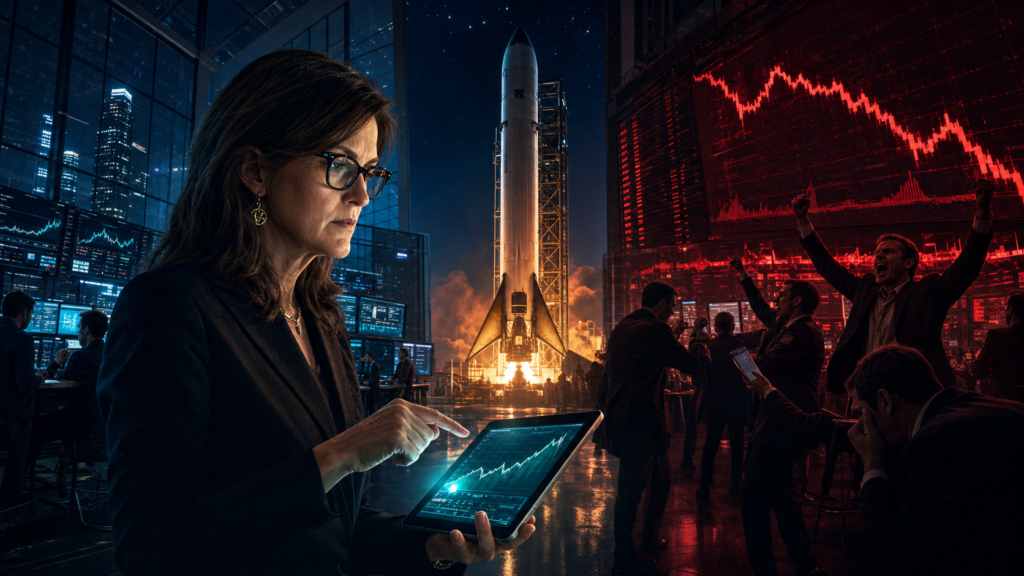 SpaceX : Cathie Wood mise 20 millions pendant que les shorts gagnent 4 milliards
