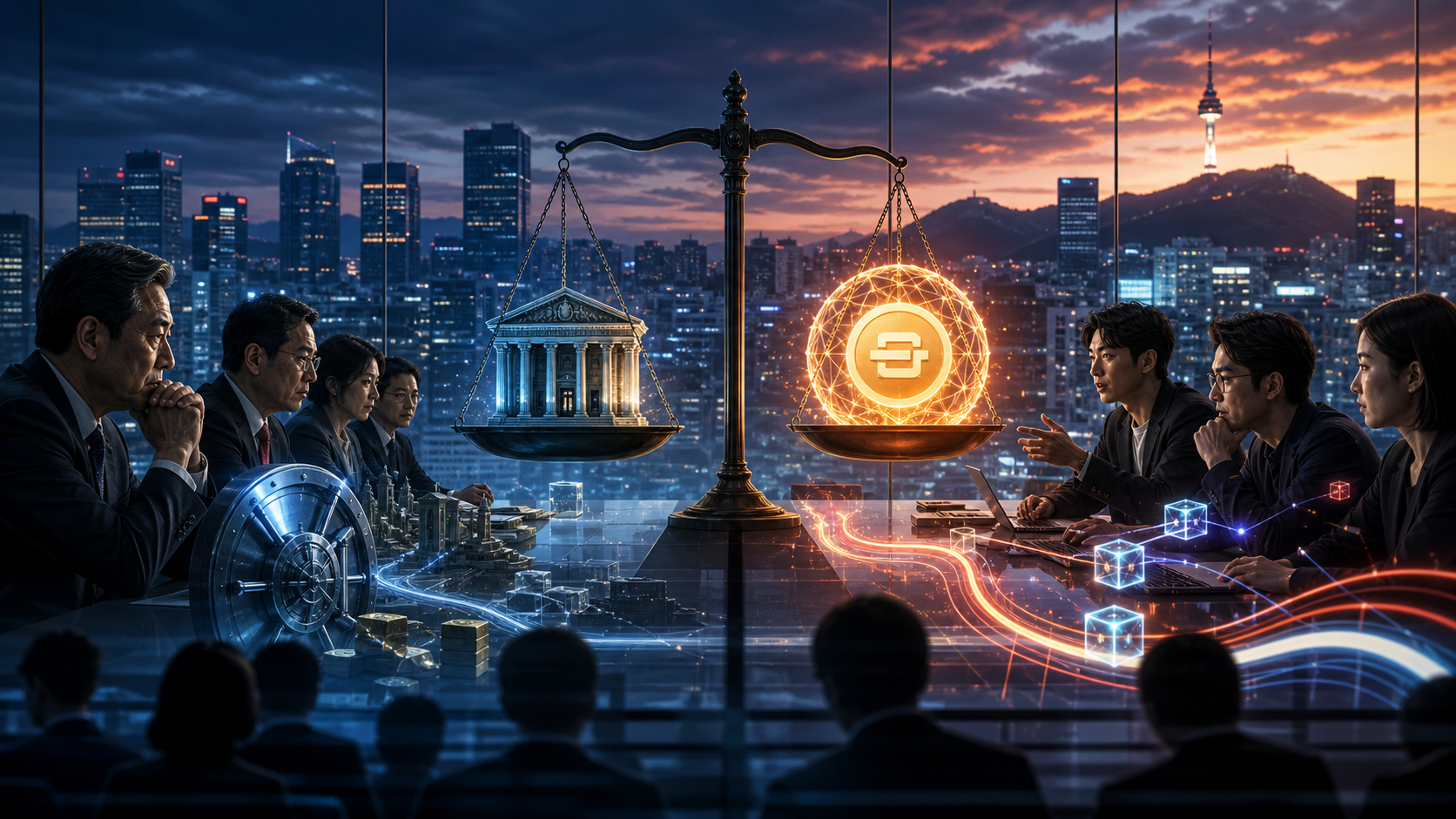 Regulateurs sud-coreens arbitrant entre banques et fintechs autour des stablecoins