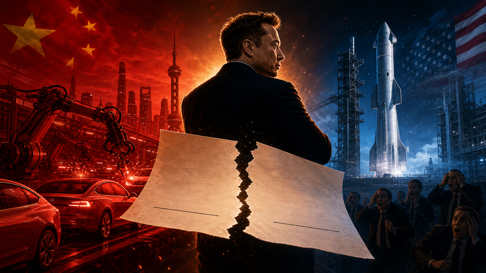Elon Musk entre Tesla Chine et SpaceX après une rumeur de vente démentie