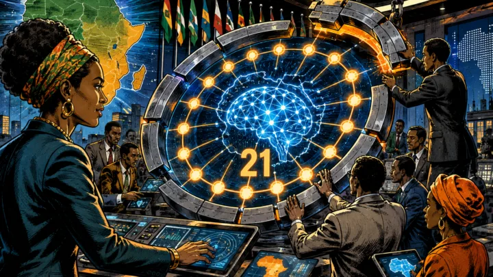 Des dirigeants africains coordonnent un cadre commun autour d’un réseau d’IA reliant 21 pays.