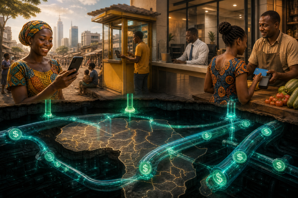 Crypto Afrique : Les stablecoins passent de la hype aux vrais paiements Des paiements africains reliés par une infrastructure stablecoin invisible sous les banques et le mobile money