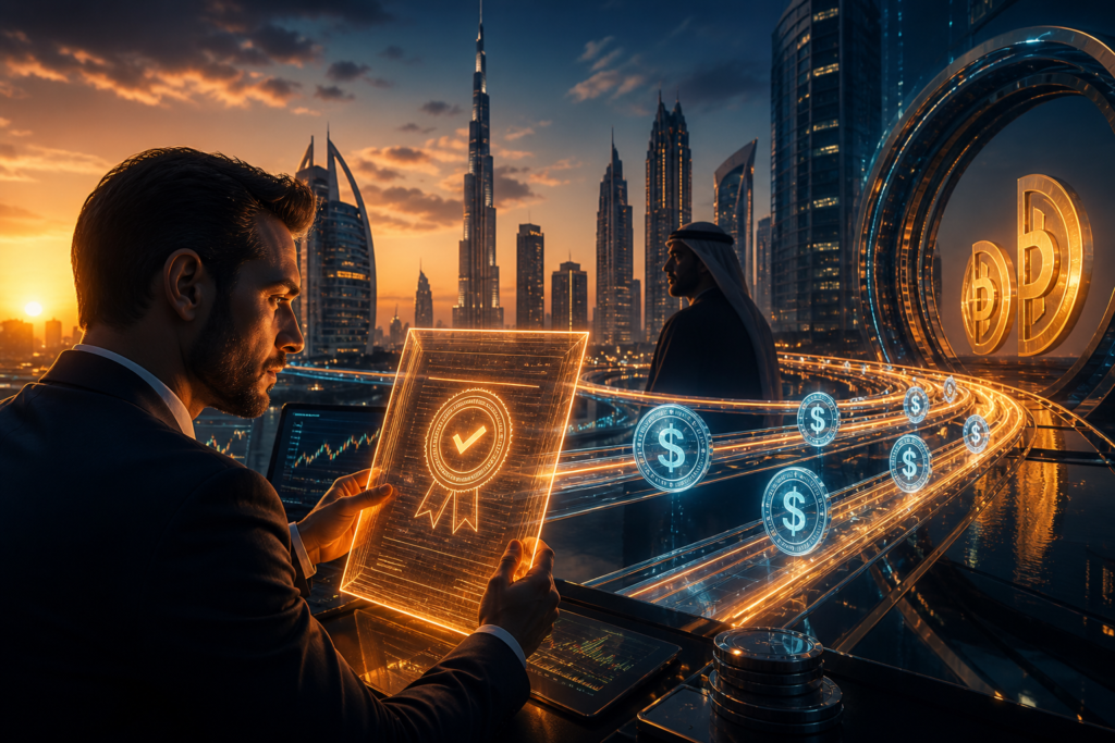 Illustration d’une approbation VARA pour ARP Digital à Dubaï