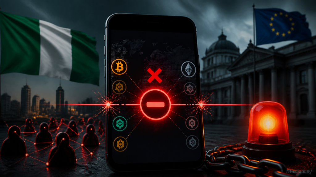 Transferts crypto bloqués entre le Nigeria et l'Union européenne dans le cadre de sanctions