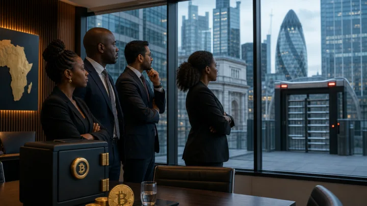 Équipe d’Africa Bitcoin Corporation face au report de sa cotation à Londres
