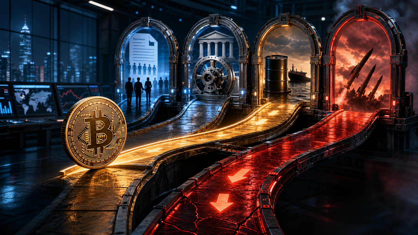 Bitcoin hésite entre une voie haussière et une correction face à quatre risques macroéconomiques
