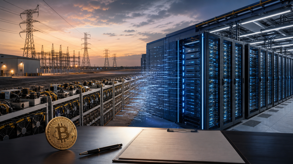 Bitcoin : Riot décroche un contrat IA de 9,1 milliards de dollars avec Anthropic Centre de données au Texas où des machines de minage Bitcoin se transforment en infrastructure IA