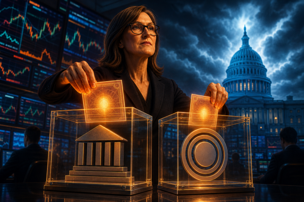 Une investisseuse place des titres crypto avant un vote réglementaire américain