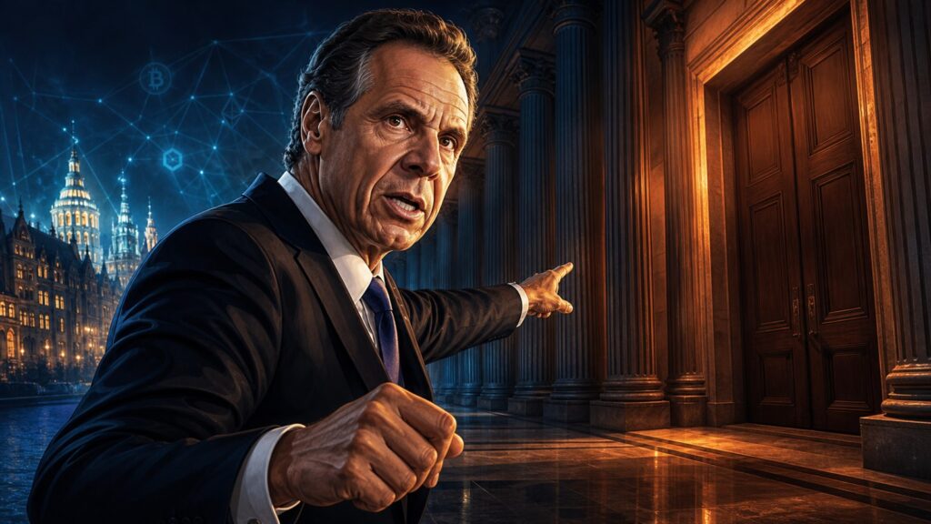 Andrew Cuomo devant les portes du Congrès américain pour défendre le CLARITY Act