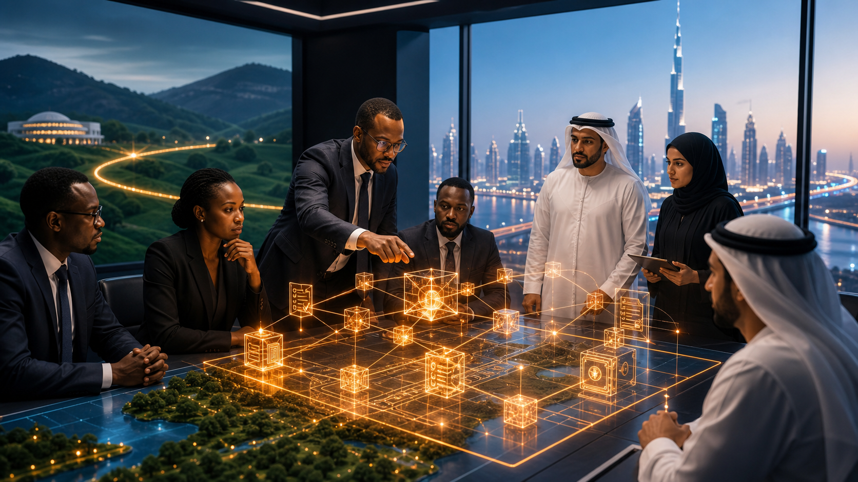 Une délégation rwandaise étudie un cadre de régulation blockchain avec des responsables à Dubaï