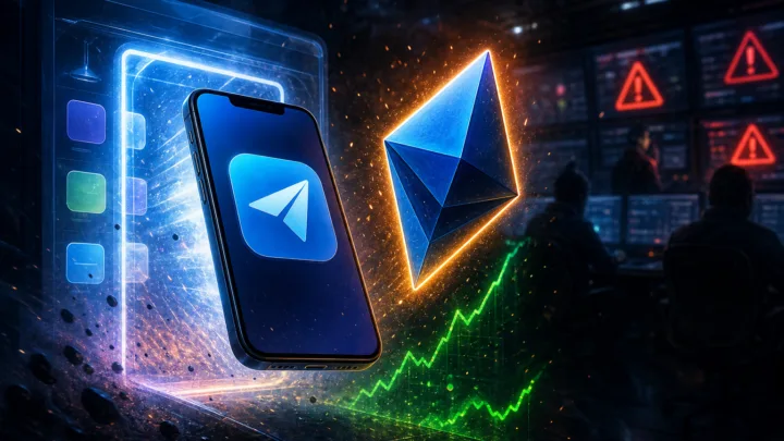 GRAM rebondit près d’un smartphone symbolisant le retour de Telegram sur l’App Store