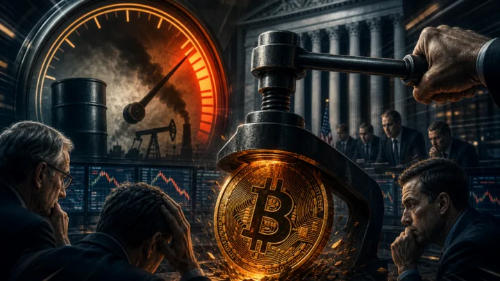 Illustration de Bitcoin sous pression avant le CPI américain
