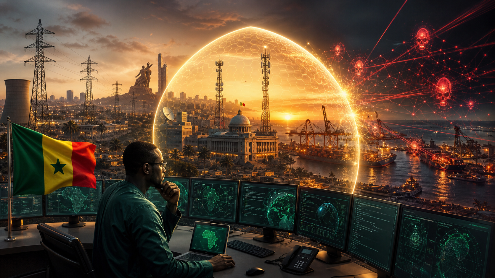 Centre de cybersécurité protégeant les infrastructures critiques du Sénégal
