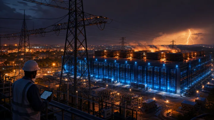 Data center africain alimenté par un réseau électrique sous forte pression