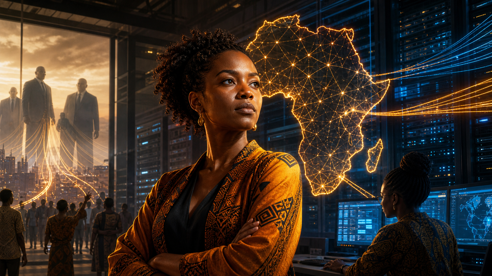 Ingénieure africaine dans un data center consacré à la souveraineté numérique