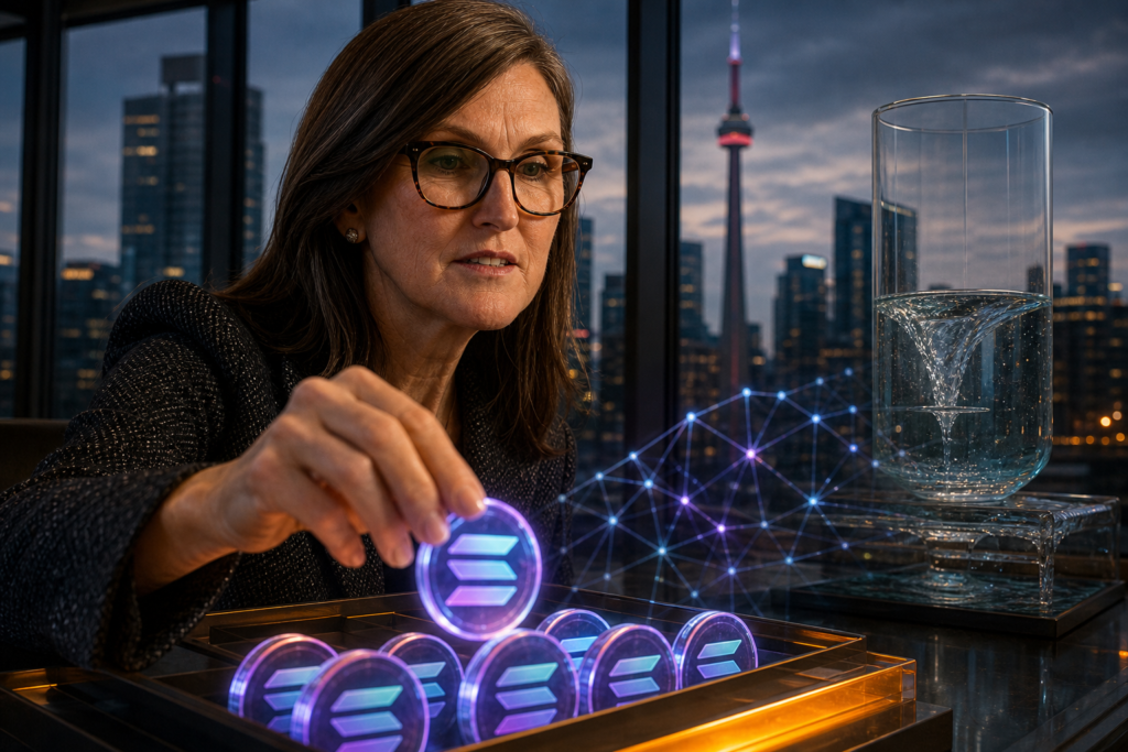 Solana : Cathie Wood renforce son pari alors que les ETF SOL ralentissent Cathie Wood ajoutant une exposition à Solana tandis que la liquidité DeFi recule
