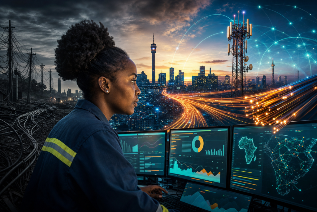 Afrique du Sud : Les données génèrent désormais 62 % des revenus de Telkom Une ingénieure réseau sud-africaine surveille la croissance des données mobiles