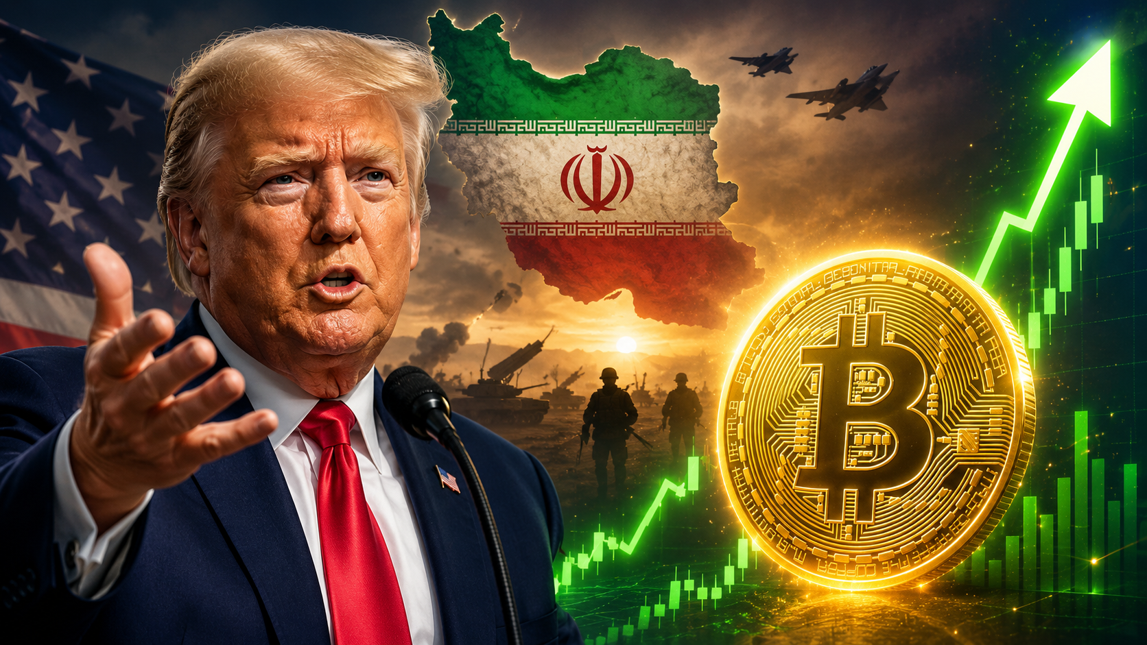 Donald Trump, Bitcoin and Iran against the backdrop of a crypto market rebound.
