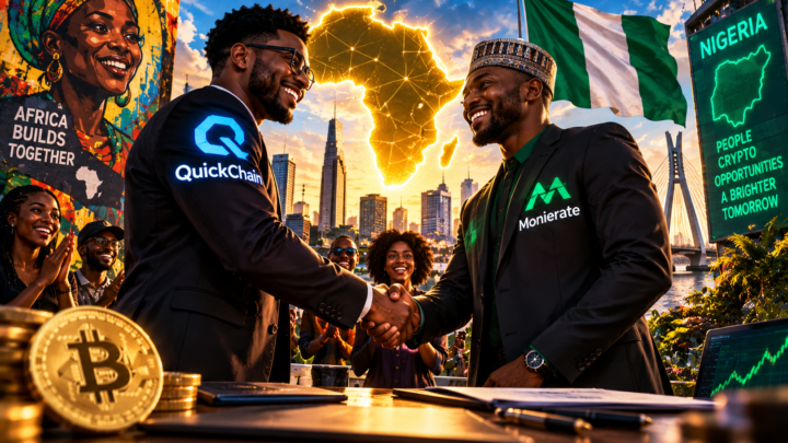Partenariat entre QuickChain et Monierate au Nigeria, sur fond d’écosystème crypto africain.