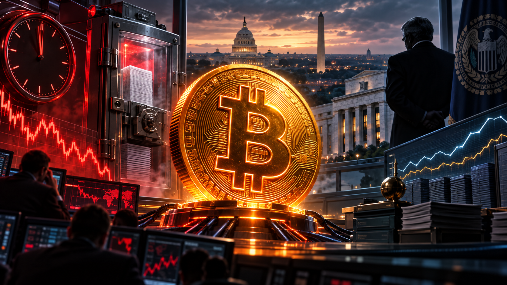 Bitcoin inayong'aa inasubiri kuchapishwa kwa data ya kiuchumi kati ya saa, Washington na Federal Reserve
