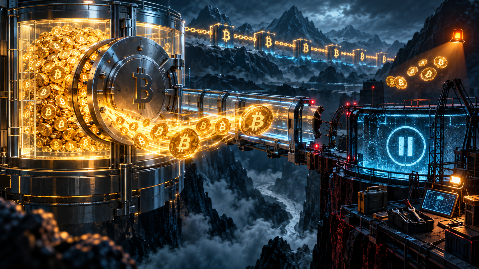 La majorité des bitcoins retirés revient dans une réserve tandis qu’une partie reste au-delà d’un réseau secondaire suspendu