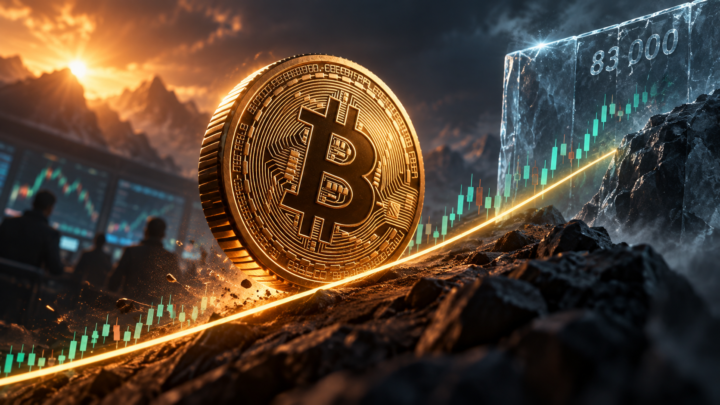 Un bitcoin remonte au-dessus d’une ligne de tendance, face à une résistance marquée 83 000