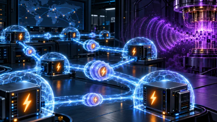 Un réseau Lightning protégé par des boucliers cryptographiques face à un processeur quantique