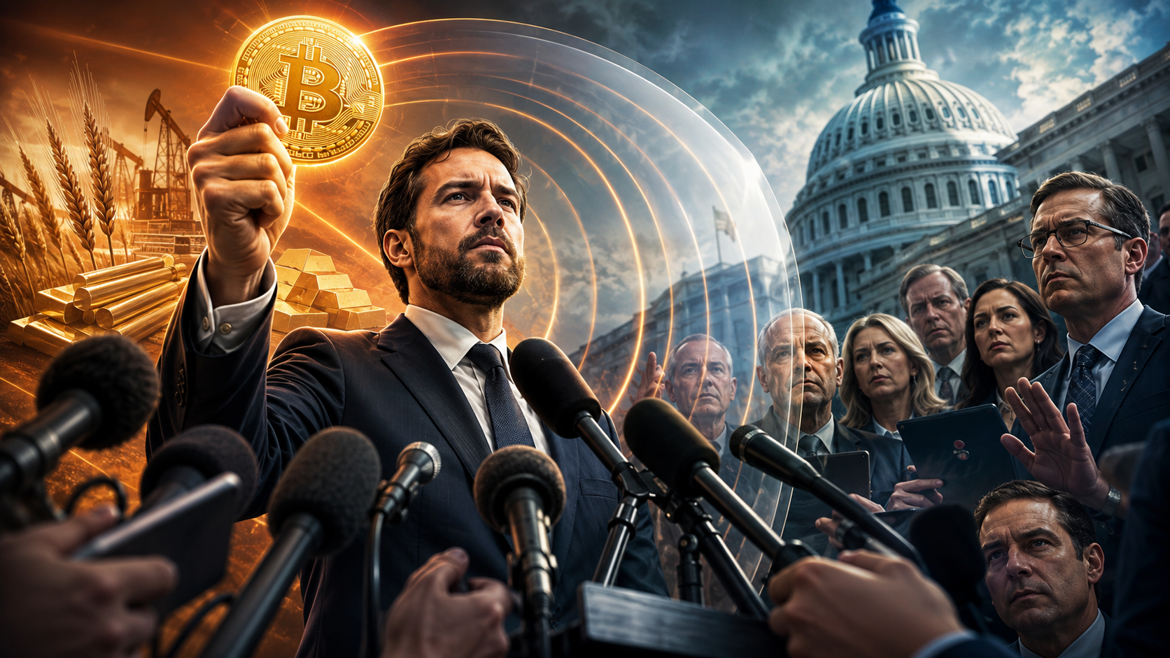 Un défenseur de Bitcoin s’exprime devant les régulateurs américains avec une pièce BTC à la main