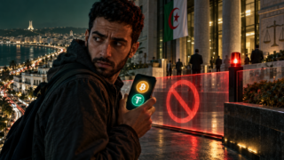Un utilisateur algérien consulte Bitcoin et USDT devant une barrière réglementaire à Alger
