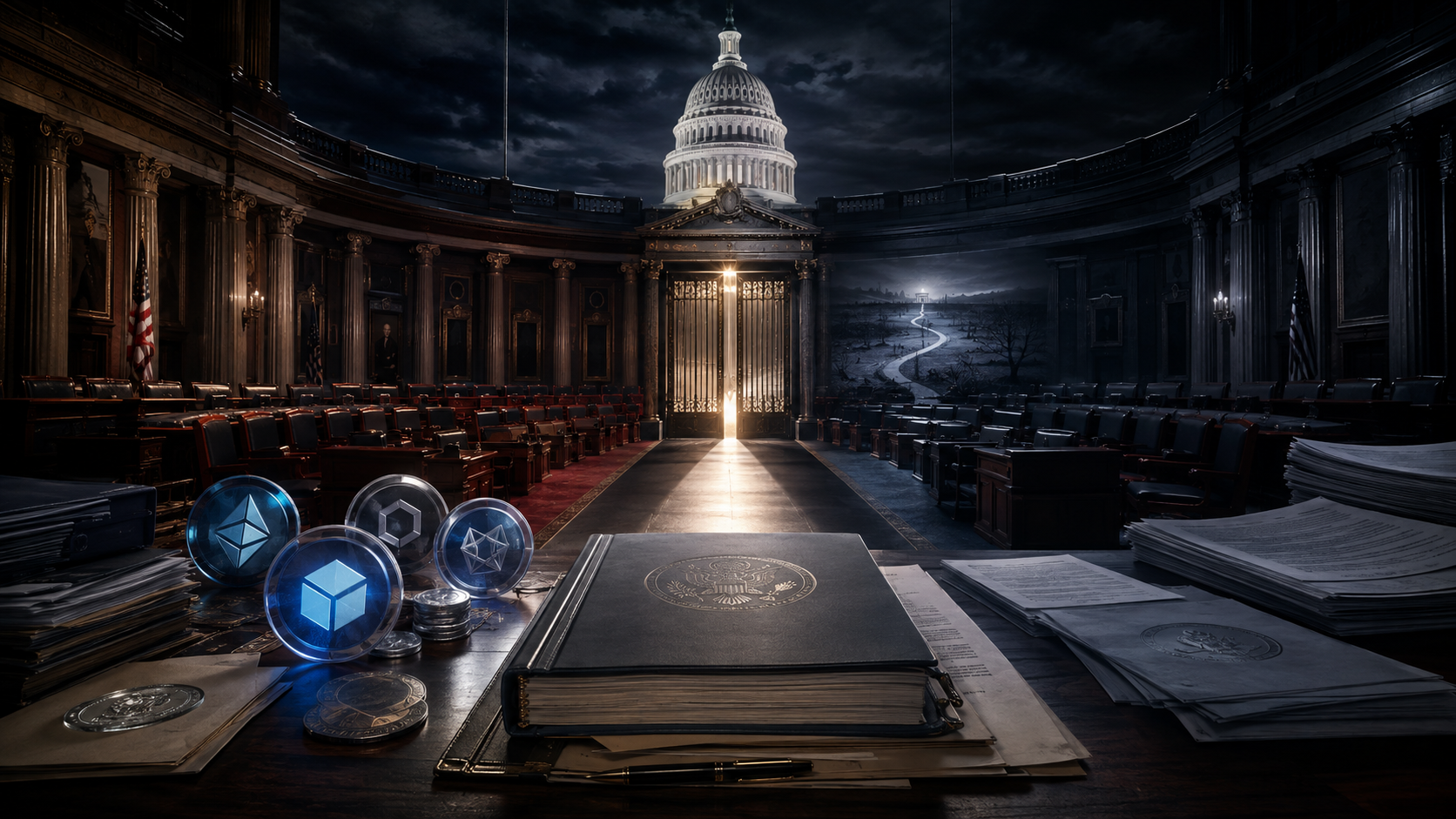 Un dossier de régulation crypto attend devant une porte décisive du Sénat américain