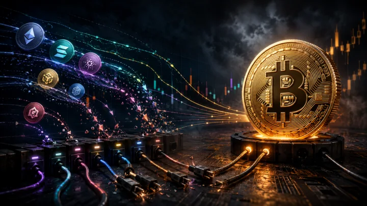 Bitcoin reste au centre du marché tandis que plusieurs altcoins perdent leur élan et que le levier diminue