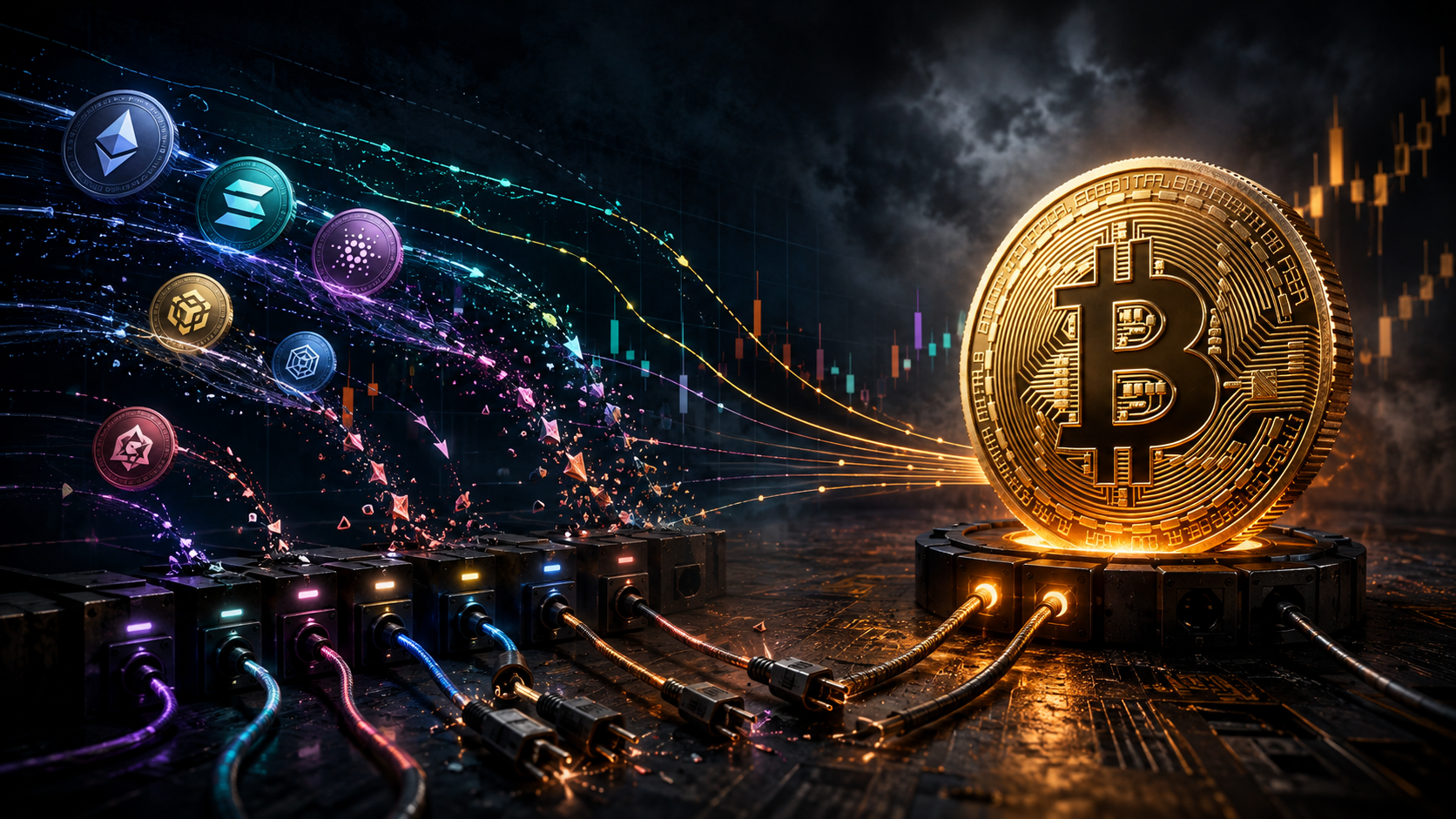 Bitcoin reste au centre du marché tandis que plusieurs altcoins perdent leur élan et que le levier diminue