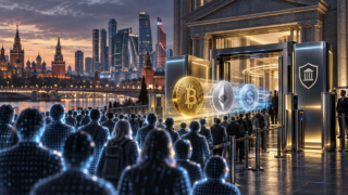 Une foule numérique accède à Bitcoin, Ether et un stablecoin par une infrastructure bancaire russe