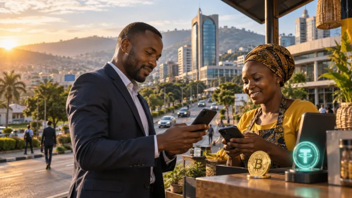 Un paiement numérique à Kigali relie Bitcoin, USDT et mobile money au Rwanda