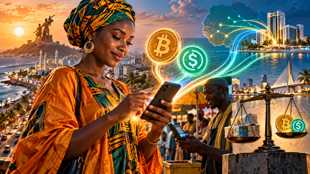 Bitcoin et stablecoins reliés aux paiements mobiles au Sénégal