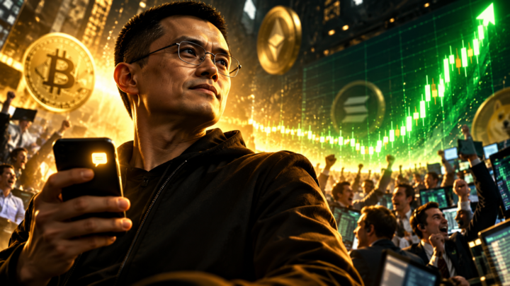 CZ observe un marché crypto qui repart après un simple signal sur son téléphone