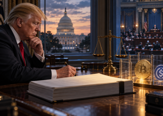 Donald Trump examine un projet de loi encadrant les intérêts crypto avant un vote du Sénat