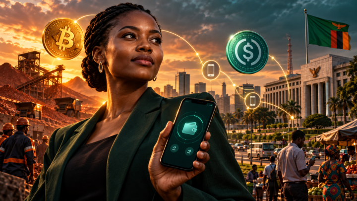 Bitcoin et stablecoins utilisés avec le mobile money en Zambie