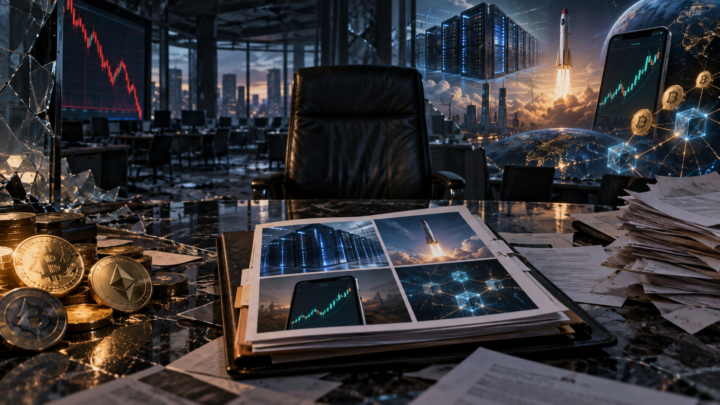 Un portefeuille technologique abandonné dans les bureaux effondrés d’un exchange crypto