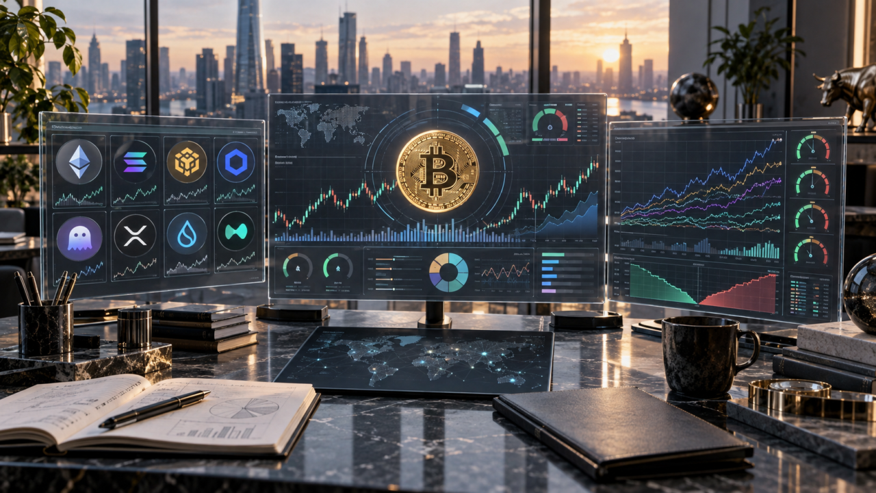 Un tableau d’analyse compare Bitcoin et huit grandes cryptomonnaies selon leur potentiel et leur risque