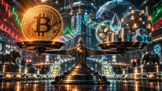 Bitcoin placé sur une balance face à l’offre, la liquidité et l’activité d’un réseau crypto