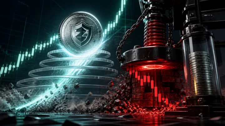 Une pièce représentant Zcash monte fortement face à une position vendeuse sous pression