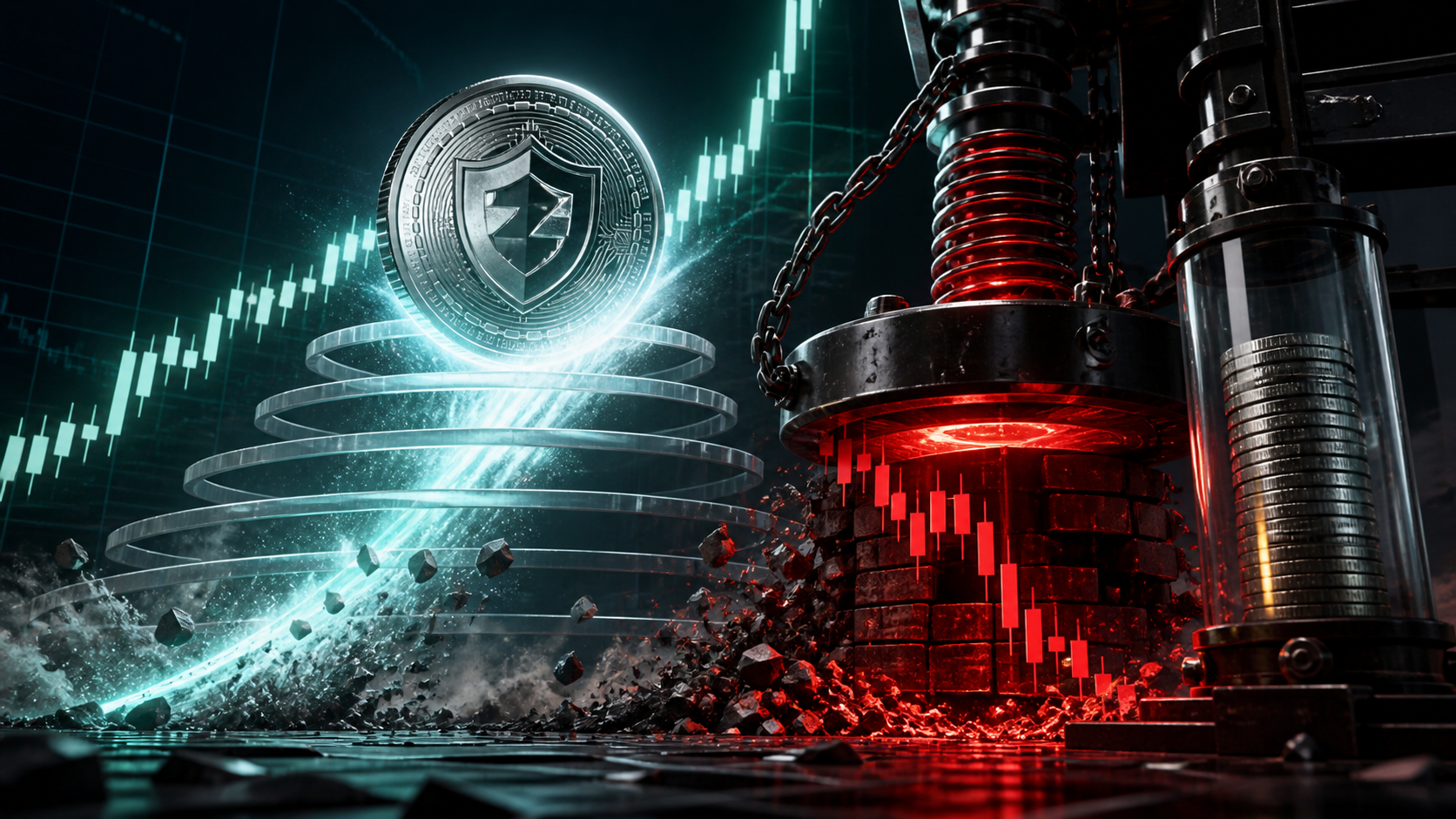 Une pièce représentant Zcash monte fortement face à une position vendeuse sous pression