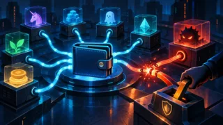 Tableau stylisé de permissions crypto avec une autorisation révoquée