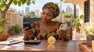 Une utilisatrice compare deux parcours d’achat de Bitcoin au Bénin.