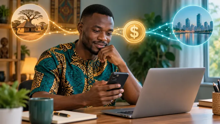 A user checks the network for a stablecoin transfer in Benin.