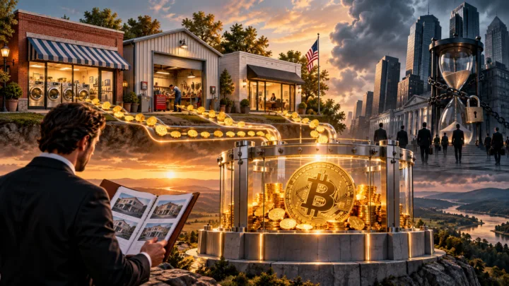 Des petites entreprises alimentent symboliquement une réserve Bitcoin face au sablier d’un fonds traditionnel